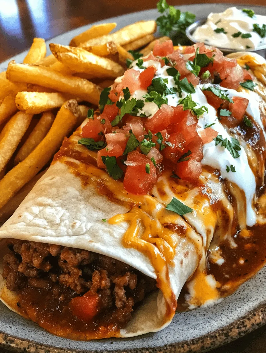 When it comes to comfort food, few dishes can match the delightful combination of cheesy beef burritos paired with crispy fries. This hearty meal captures the essence of indulgence, providing a satisfying blend of flavors and textures that are sure to please everyone at the table. The burritos, bursting with savory ground beef, creamy cheese, and flavorful spices, are perfectly complemented by the addition of golden, crispy fries, creating an irresistible culinary experience for family dinners, gatherings, or even a casual weeknight meal.