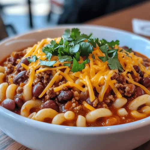 Chili Mac, a delightful fusion of hearty chili and comforting macaroni and cheese, stands out as an iconic American dish that perfectly embodies the essence of comfort food. This dish is not just a meal; it’s a warm hug on a plate, ideal for cold evenings or busy weeknights. Families adore it for its simplicity and flavor, while busy individuals appreciate the one-pot convenience that reduces cleanup time without sacrificing taste. What’s more, Chili Mac’s versatility makes it a perfect candidate for accommodating various dietary preferences. Whether you’re a meat lover, vegetarian, or looking for a gluten-free option, this dish can easily adapt to suit your needs.