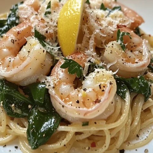 If you're searching for a dish that perfectly balances quick preparation with vibrant flavors, look no further than Zesty Lemon Garlic Shrimp Pasta with Spinach. This delightful recipe has taken the culinary world by storm, making it a staple for both weeknight dinners and special occasions. With its combination of succulent shrimp, fresh spinach, and zesty lemon, it’s not only a feast for the taste buds but also a beautiful presentation that will impress your family and guests alike.