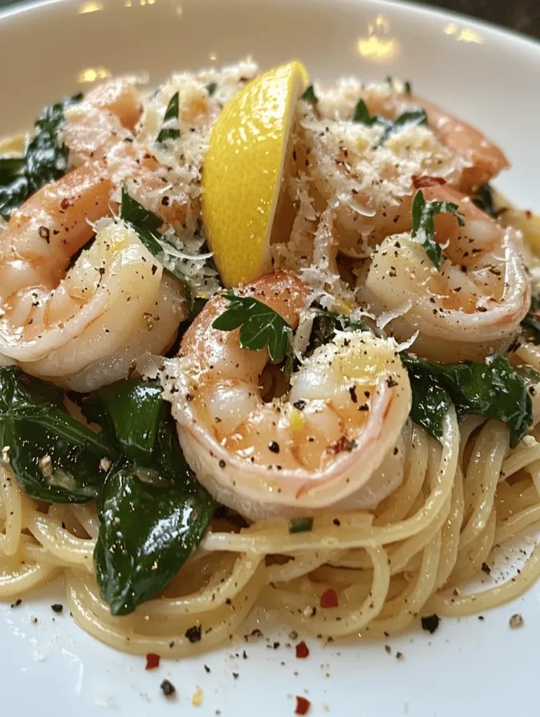 If you're searching for a dish that perfectly balances quick preparation with vibrant flavors, look no further than Zesty Lemon Garlic Shrimp Pasta with Spinach. This delightful recipe has taken the culinary world by storm, making it a staple for both weeknight dinners and special occasions. With its combination of succulent shrimp, fresh spinach, and zesty lemon, it’s not only a feast for the taste buds but also a beautiful presentation that will impress your family and guests alike.