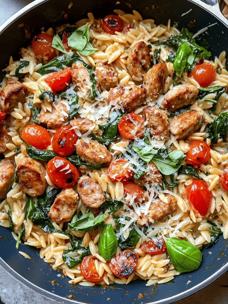 In the world of modern cooking, one-pan meals have emerged as a culinary favorite, combining convenience with exquisite flavors. One such dish that checks all the boxes is the Creamy Chicken Sausage Orzo Skillet. This delightful meal marries tender chicken sausage with the unique texture of orzo pasta, enveloped in a rich, creamy sauce that is sure to satisfy even the heartiest of appetites. Whether you're a busy professional, a parent juggling multiple responsibilities, or someone who simply enjoys a good home-cooked meal, this dish is an excellent choice that requires minimal cleanup while delivering maximum flavor.