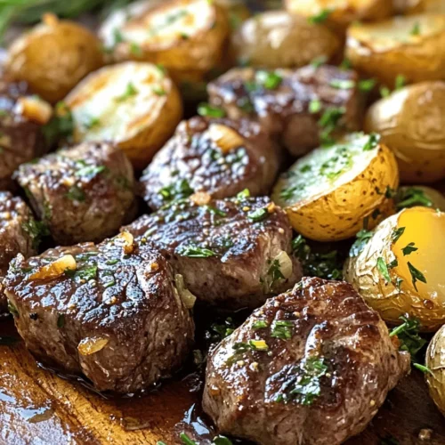 When it comes to creating a memorable meal that combines simplicity with indulgence, few dishes can rival Sizzling Garlic Butter Steak Bites and Potatoes. This dish captures the essence of comfort food while delivering a burst of rich, savory flavors that tantalize the taste buds. The harmony between tender steak bites and perfectly cooked baby potatoes, all enveloped in a luxurious garlic butter sauce, makes this recipe not just a meal but an experience.