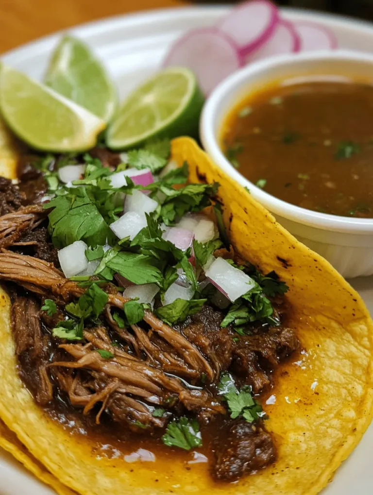 Birria tacos are a delightful culinary creation that has captured the hearts and taste buds of food lovers across the globe. This Mexican dish, originally from the western state of Jalisco, offers an irresistible combination of rich flavors and tender meat, making it a perfect choice for gatherings and celebrations. Traditionally, birria was prepared as a celebratory dish, often served at weddings, birthdays, and holidays, showcasing the vibrant culture and communal spirit of Mexican cuisine. Today, birria tacos have transcended their regional origins, gaining popularity in various cuisines and restaurants around the world. Their unique flavor profile, coupled with the satisfying texture of the meat, has made them a favorite for those seeking comfort food with a gourmet twist.
