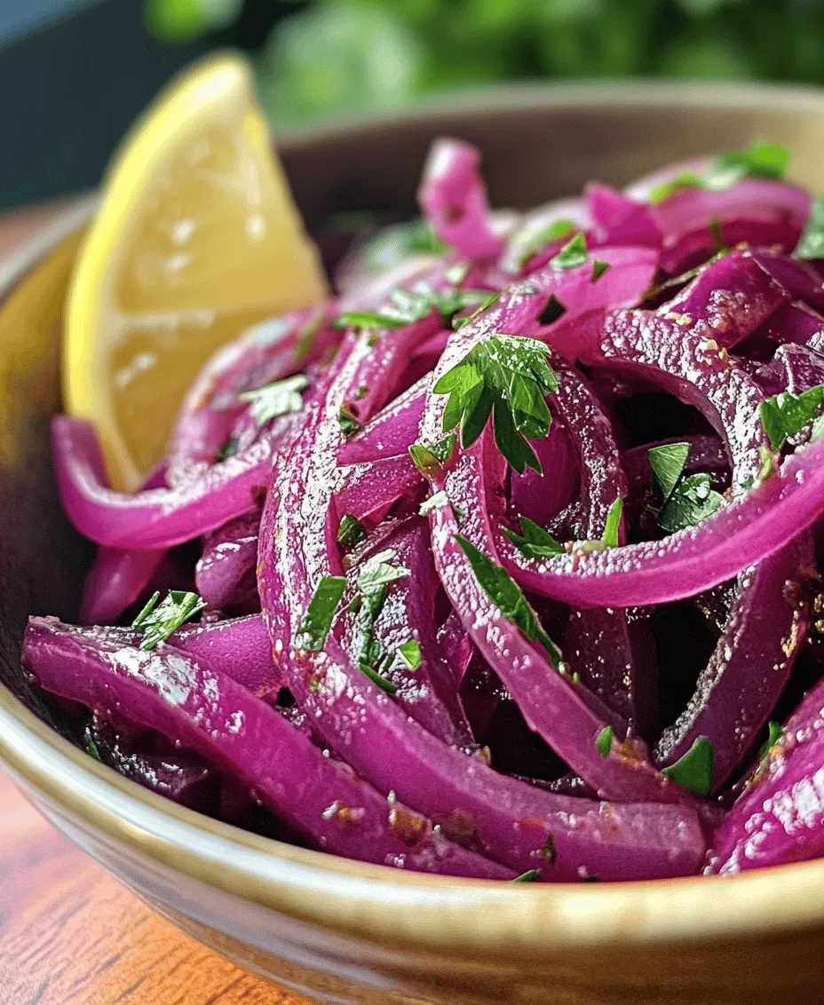 If you're looking to elevate your culinary creations with a unique and zesty touch, look no further than Tangy Sumac Onions. This dish is not just a condiment; it's a vibrant addition that can transform a simple meal into a flavorful experience. With roots deeply embedded in Middle Eastern cuisine, sumac provides a distinct tartness that pairs beautifully with the natural sweetness of red onions. This recipe not only adds color and flavor to your plate but also brings a touch of cultural significance that connects you to a rich culinary tradition.