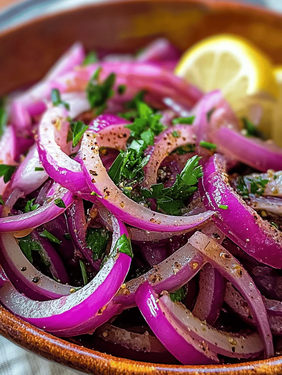 If you're looking to elevate your culinary creations with a unique and zesty touch, look no further than Tangy Sumac Onions. This dish is not just a condiment; it's a vibrant addition that can transform a simple meal into a flavorful experience. With roots deeply embedded in Middle Eastern cuisine, sumac provides a distinct tartness that pairs beautifully with the natural sweetness of red onions. This recipe not only adds color and flavor to your plate but also brings a touch of cultural significance that connects you to a rich culinary tradition.