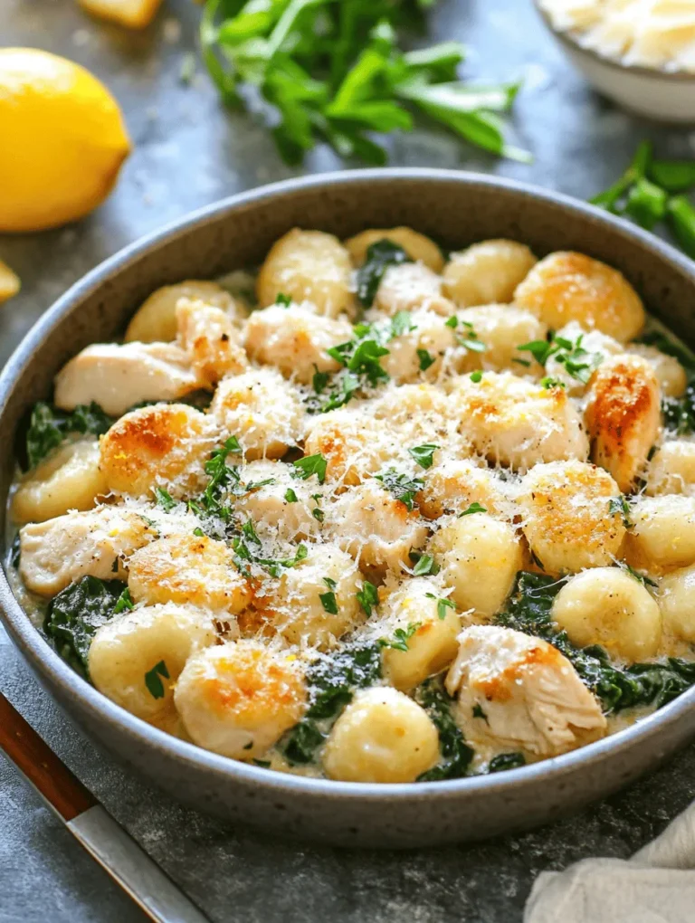 If you’re seeking a dish that combines convenience with mouthwatering flavor, look no further than One-Pot Lemon Chicken Gnocchi Delight. This recipe encapsulates the essence of comfort food while delivering a refreshing twist thanks to its bright lemony notes. Imagine tender chicken, pillowy gnocchi, and vibrant greens all simmered together in a creamy sauce that is as satisfying as it is simple. This dish is perfect for weeknight dinners, impressing guests, or just indulging in a hearty meal that doesn’t require hours of cleanup.