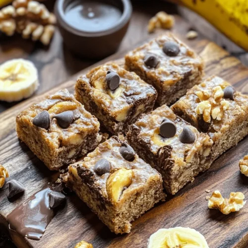 There’s something uniquely satisfying about creating homemade desserts. The process of baking not only fills your kitchen with wonderful aromas but also brings a sense of accomplishment. With each step, you’ll find joy in mixing, pouring, and ultimately tasting the fruits of your labor. Using ripe bananas in this recipe not only enhances the flavor but also contributes to the overall moistness of the bars. As you embark on this baking journey, you’ll discover that these Choco-Banana Bliss Bars are not just about satisfying cravings; they’re about creating memories, sharing love, and enjoying the sweet moments life has to offer.