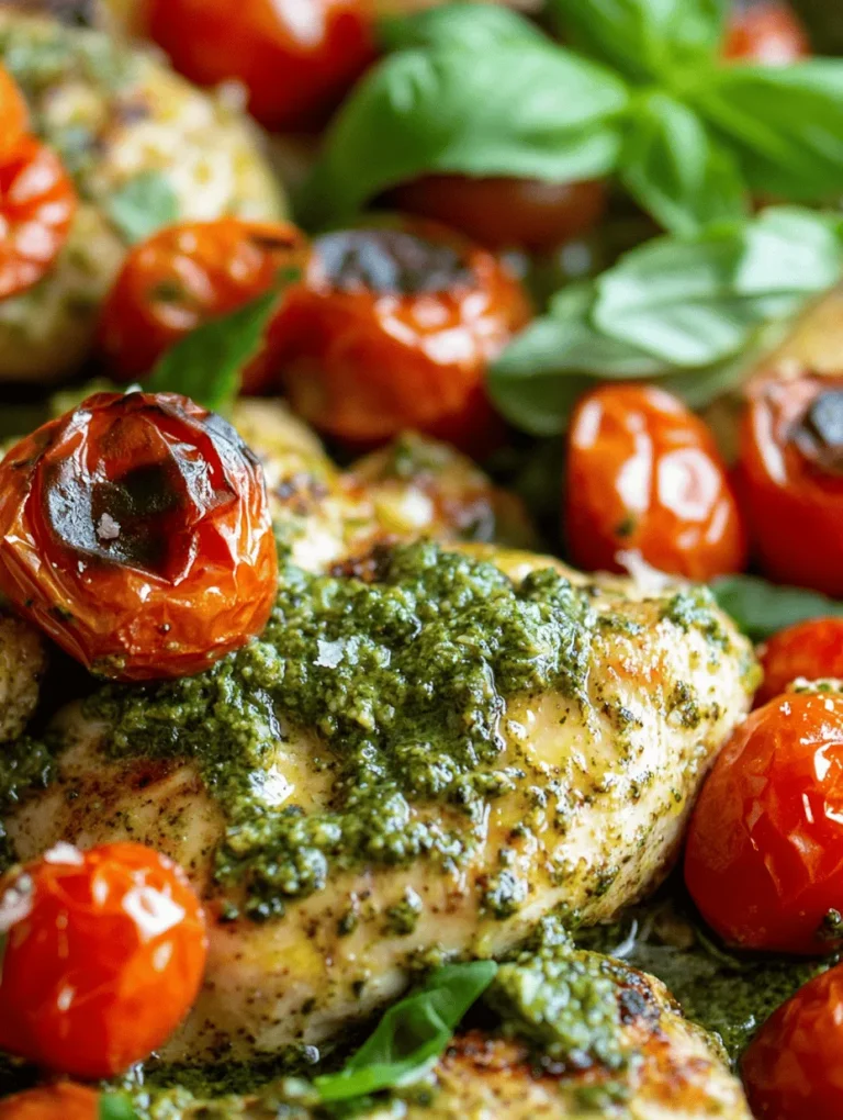 If you’re searching for a dish that combines comfort, flavor, and visual appeal, look no further than Creamy Pesto Chicken with Roasted Tomatoes. This dish not only tantalizes the taste buds but also offers a vibrant splash of color to your dining table, making it perfect for any occasion—from a cozy weeknight dinner to an elegant gathering with friends. The creamy texture of the chicken, combined with the burst of flavor from roasted tomatoes, creates a harmony of taste that is both satisfying and memorable.