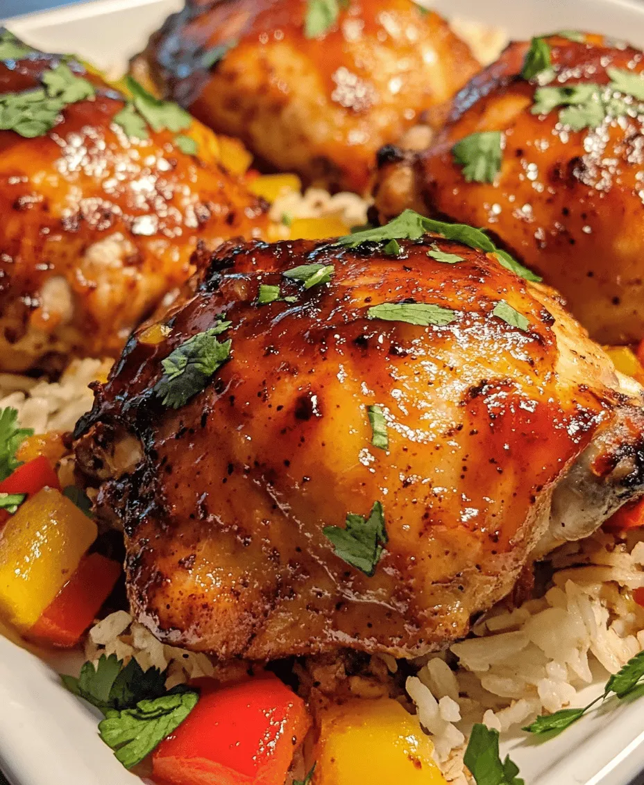 In today’s fast-paced world, where time often feels like a luxury, one-pan meals have emerged as a culinary lifesaver. These delightful dishes bring a symphony of flavors to your table while minimizing the chaos of kitchen cleanup. Among the myriad of one-pan options, the <strong>One-Pan Honey BBQ Chicken Rice</strong> stands out as a true crowd-pleaser. This recipe blends tender chicken, fluffy rice, and a medley of vegetables, all infused with a rich, sweet, and tangy honey BBQ sauce that will make your taste buds dance.” /></p>
</p>
<h3>Detailed Instructions for One-Pan Honey BBQ Chicken Rice</h3>
</p>
<p><strong>Searing the Chicken Thighs</strong></p>
</p>
<p>To begin with, the key to achieving a mouthwatering One-Pan Honey BBQ Chicken Rice lies in properly searing the chicken thighs. Use a heavy-bottomed skillet or a cast-iron pan for best results, as these will help distribute heat evenly. Heat a tablespoon of olive oil over medium-high heat until it shimmers but does not smoke. Pat the chicken thighs dry with paper towels; this step is crucial as moisture can prevent a good sear. Season them generously with salt and pepper.</p>
</p>
<p>Once the oil is hot, carefully place the chicken thighs skin-side down into the pan. Avoid overcrowding the pan, as this can lower the temperature and lead to steaming rather than searing. Let the chicken cook undisturbed for about 5-7 minutes or until a golden-brown crust forms. This caramelization is essential as it adds depth and flavor to the dish. After achieving that perfect sear, flip the chicken and cook for an additional 4-5 minutes on the other side. The thighs should be cooked through but can be removed from the pan as they will finish cooking in the sauce later.</p>
</p>
<p><strong>Sautéing the Vegetables</strong></p>
</p>
<p>Next, it’s time to sauté the vegetables. In the same pan, reduce the heat to medium and add a bit more olive oil if needed. Toss in the chopped onions, bell peppers, and garlic. Sauté these ingredients for about 3-4 minutes, stirring occasionally, until they become soft and fragrant. This step enhances their natural sweetness and infuses the oil with flavor, which will carry through the entire dish. The aroma of sautéing garlic, in particular, will set the stage for the delicious meal ahead.</p>
</p>
<p>Once the vegetables are tender, it’s time to bring all the elements together.</p>
</p>
<p><strong>Combining Ingredients</strong></p>
</p>
<p>With the vegetables sautéed, it’s time to blend the rice, broth, and honey BBQ sauce. Add the rinsed rice to the pan and stir to combine, ensuring the rice is well-coated with the vegetable mixture. This step is crucial as it helps the rice absorb the flavors during cooking. In a separate bowl, mix together your chicken broth and honey BBQ sauce until well combined. Pour this mixture over the rice and vegetables in the pan, stirring gently to ensure everything is evenly distributed.</p>
</p>
<p>Nestle the seared chicken thighs back into the pan, skin-side up. The liquid should just cover the rice, allowing it to cook evenly. Bring the mixture to a gentle simmer, then cover the pan with a lid. This is the moment where the magic happens; the steam will cook the rice while allowing the chicken to absorb the delicious flavors of the honey BBQ sauce.</p>
</p>
<p><strong>Returning the Chicken and Cooking</strong></p>
</p>
<p>Once you’ve covered the pan, let it simmer for about 20-25 minutes, or until the rice is tender and has absorbed the majority of the liquid. Make sure to check periodically to ensure the rice isn’t sticking to the bottom. If the rice appears dry before it’s fully cooked, feel free to add a splash more broth or water. The chicken should be cooked through, with an internal temperature of at least 165°F (75°C). Cooking with the lid on not only traps moisture but also melds the flavors of the chicken, rice, and sauce beautifully.</p>
</p>
<p><strong>Final Fluffing and Serving</strong></p>
</p>
<p>After the cooking time is up, remove the pan from the heat and let it sit for about 5 minutes with the lid still on. This resting period allows the rice to finish cooking and helps it become fluffy. When ready to serve, remove the lid and use a fork to fluff the rice gently, incorporating any bits of chicken and vegetables that may have settled at the bottom. For a pop of color and freshness, garnish with chopped green onions or a sprinkle of fresh parsley before serving.</p>
</p>
<h3>Nutritional Value of One-Pan Honey BBQ Chicken Rice</h3>
</p>
<p>One-Pan Honey BBQ Chicken Rice provides a balanced meal, rich in essential nutrients. The chicken thighs are an excellent source of protein, which is vital for muscle repair and growth. Each serving contributes to your daily protein needs, making it a satisfying dish for active individuals or families. The rice serves as a source of carbohydrates, providing the energy necessary for daily activities.</p>
</p>
<p>Moreover, the vegetables add vitamins and minerals to the mix. Bell peppers are rich in vitamin C, which supports the immune system, while onions provide antioxidants that promote overall health. This dish is not only filling but also offers a well-rounded nutrient profile, fitting seamlessly into a balanced diet.</p>
</p>
<h3>Variations and Customizations</h3>
</p>
<p><strong>Different Proteins</strong></p>
</p>
<p>To make this dish more versatile, consider swapping out the chicken thighs for different proteins. Chicken breasts are a leaner option that can also work well, though they might require less cooking time. For those who prefer plant-based meals, try using tofu or tempeh, marinated in a similar honey BBQ sauce to infuse flavor.</p>
</p>
<p><strong>Vegetable Swaps</strong></p>
</p>
<p>Feel free to customize the vegetables according to your preferences or seasonal availability. Zucchini, carrots, or even frozen peas can be great additions that enhance the dish’s nutritional value and color. Adding a variety of vegetables not only boosts the flavor but also makes the meal more visually appealing.</p>
</p>
<p><strong>Spice Adjustments</strong></p>
</p>
<p>For those who enjoy a little kick, consider adjusting the spice level to suit your taste. Adding chili powder or even diced jalapeños can give the dish an exciting twist. Alternatively, a dash of cayenne pepper can add warmth without overpowering the sweetness of the honey BBQ sauce.</p>
</p>
<h3>Conclusion</h3>
</p>
<p>One-Pan Honey BBQ Chicken Rice is a delightful and easy-to-make meal that brings flavor and satisfaction to your dining table. This dish is perfect for busy weeknights, providing a hearty meal that can be prepared in one pan, saving you time on both cooking and cleanup. Its versatility allows for creativity in the kitchen, whether it’s experimenting with different proteins, vegetables, or spices.</p>
</p>
<p>Encouraging readers to enjoy the cooking process, this recipe not only delivers on taste but also fosters a sense of accomplishment. With its rich flavors and comforting texture, One-Pan Honey BBQ Chicken Rice is bound to become a family favorite, perfect for any occasion. So gather your ingredients, follow these steps, and savor the delicious results of this simple yet flavorful recipe.</p>
<div id=