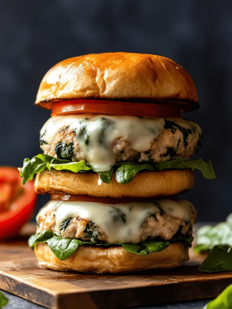 Ground chicken is the star of this recipe, serving as a leaner alternative to beef. It offers a mild flavor that allows the other ingredients to shine, making it an excellent base for the White Cheddar and Spinach Chicken Burgers. By opting for ground chicken, you reduce your intake of saturated fats, making your meal healthier without sacrificing taste.
