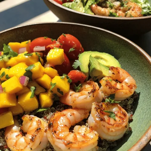 Imagine sitting down to a meal that bursts with vibrant colors, refreshing flavors, and a delightful balance of textures. This is precisely what you experience with Shrimp and Avocado Bowls featuring Mango Salsa and a zesty Lime-Chili Sauce. This dish not only tantalizes the taste buds but also embodies a healthy, nutrient-packed option that’s perfect for both lunch and dinner. The combination of succulent shrimp, creamy avocados, and a sweet yet spicy mango salsa creates a symphony of flavors, making each bite an exhilarating experience.