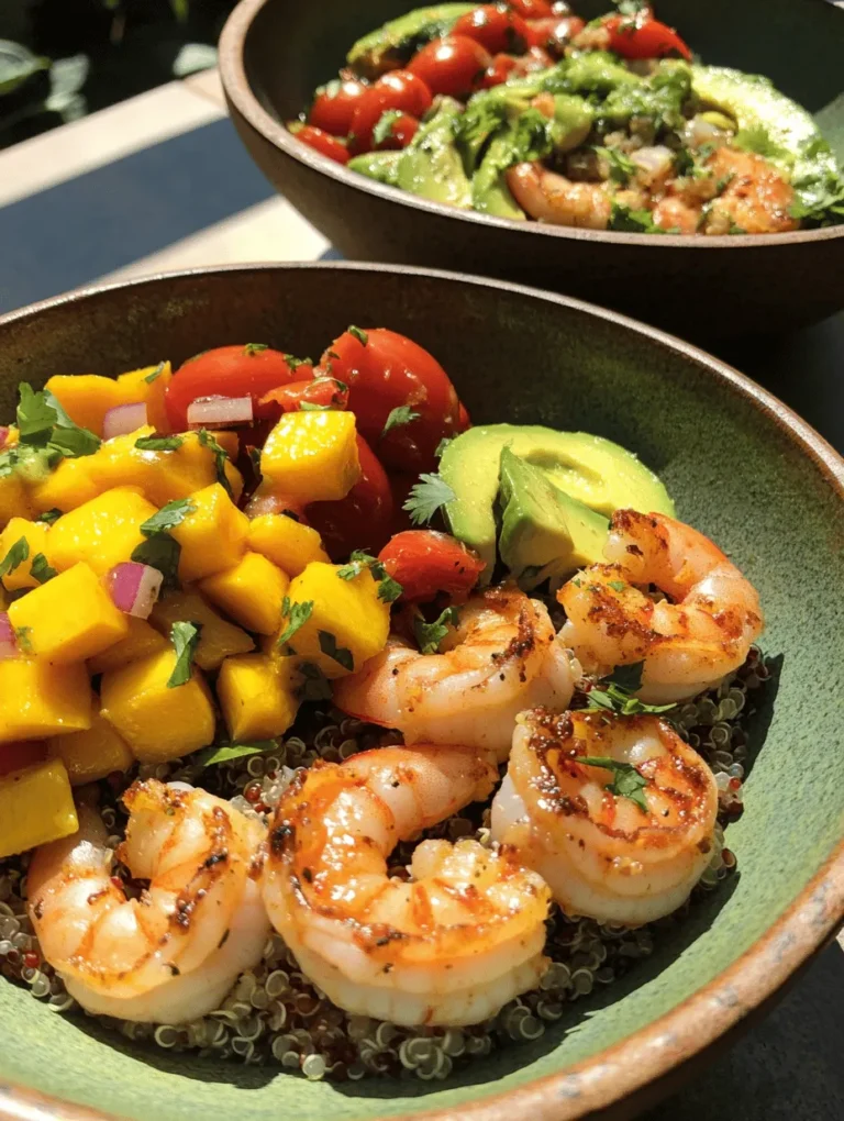 Imagine sitting down to a meal that bursts with vibrant colors, refreshing flavors, and a delightful balance of textures. This is precisely what you experience with Shrimp and Avocado Bowls featuring Mango Salsa and a zesty Lime-Chili Sauce. This dish not only tantalizes the taste buds but also embodies a healthy, nutrient-packed option that’s perfect for both lunch and dinner. The combination of succulent shrimp, creamy avocados, and a sweet yet spicy mango salsa creates a symphony of flavors, making each bite an exhilarating experience.