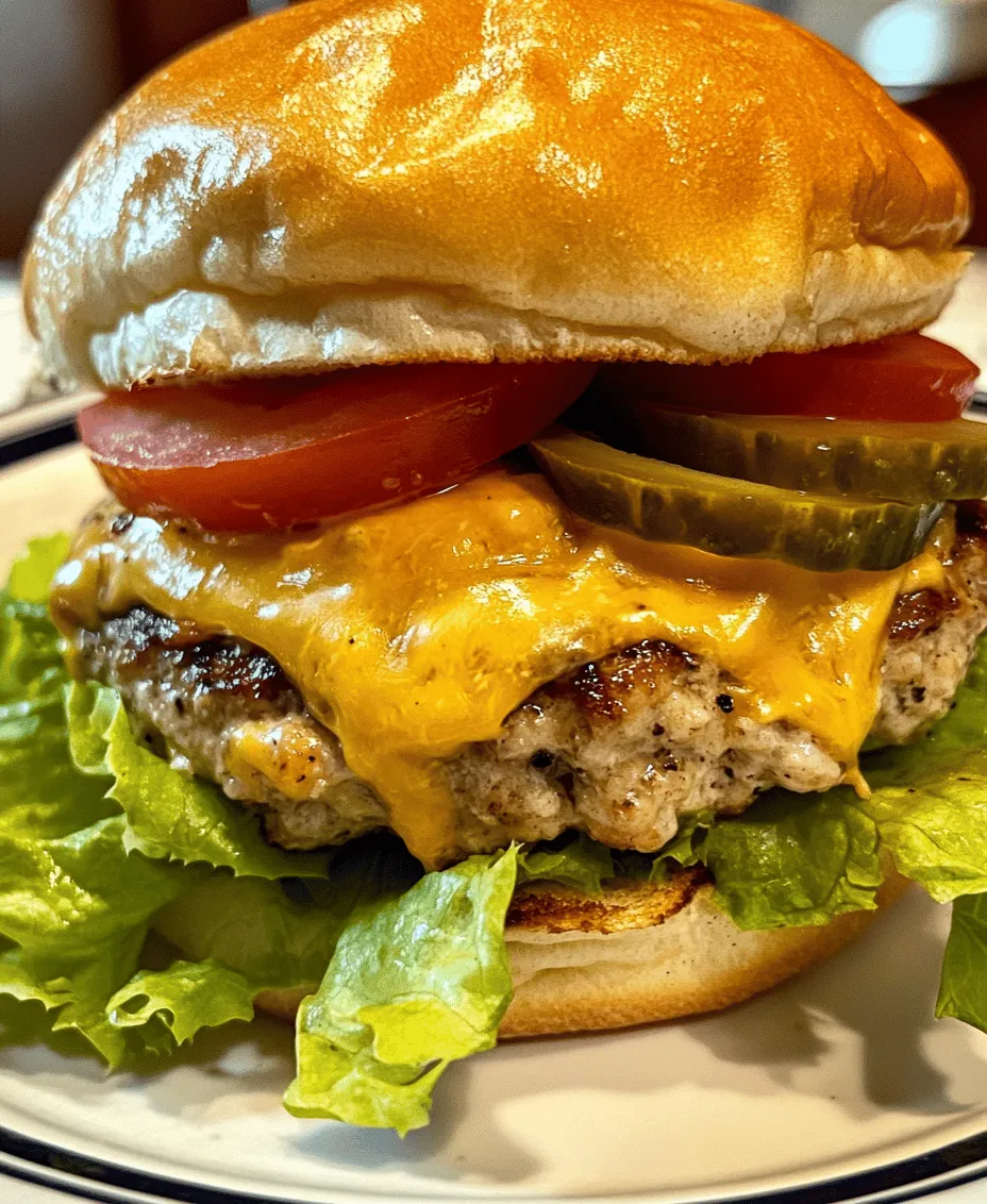 In recent years, chicken burgers have surged in popularity as a healthier alternative to traditional beef burgers. With their tender texture and versatility, chicken burgers have become a staple on menus across restaurants and homes alike. This shift towards chicken not only caters to health-conscious diners but also provides an opportunity for inventive culinary creations. One such delightful creation is the <strong>Cheesy Ranch Delight Chicken Burgers</strong>. Blending the savory taste of ground chicken with the flavor-packed goodness of ranch dressing and sharp cheddar cheese, this recipe promises a satisfying bite that will please even the pickiest eaters.” /></p>
</p>
<h3>Emphasizing the Importance of Mixing Ingredients Thoroughly for Flavor Consistency</h3>
</p>
<p>To create mouthwatering Cheesy Ranch Delight Chicken Burgers, the first crucial step is ensuring that all your ingredients are mixed thoroughly. When combining ground chicken with ranch seasoning, shredded cheese, and optional ingredients like chopped herbs or spices, take the time to blend them well. This ensures that every bite is packed with flavor, preventing any one ingredient from overpowering the others. A consistent mixture not only enhances the taste but also contributes to a better texture in the final burger.</p>
</p>
<h3>Tips for Shaping Patties to Ensure Even Cooking</h3>
</p>
<p>When shaping your chicken patties, it is essential to maintain a uniform thickness for even cooking. Aim for patties that are about ¾ inch thick. This size allows the burgers to cook through without drying out. To ensure uniformity, use a kitchen scale or simply divide the mixture into equal portions before shaping them into patties. Press the center of each patty slightly with your thumb to create a dimple; this prevents the patties from puffing up during cooking, allowing for a perfectly round burger.</p>
</p>
<h3>Cooking Techniques for Perfect Burgers</h3>
</p>
<h4>Benefits of Pan-Frying in Olive Oil Versus Grilling</h4>
</p>
<p>When it comes to cooking your Cheesy Ranch Delight Chicken Burgers, both pan-frying and grilling are excellent methods, but they come with distinct advantages. Pan-frying in olive oil provides a rich flavor and helps achieve a beautiful golden-brown crust. The fat from the olive oil also adds moisture, which is particularly beneficial for chicken burgers that can easily dry out. Additionally, cooking on the stovetop allows you to control the heat more effectively, reducing the risk of uneven cooking.</p>
</p>
<p>On the other hand, grilling imparts a smoky flavor that many people adore. If you choose to grill, ensure your grill is preheated, and oil the grates to prevent sticking. Both methods can yield delicious results; it ultimately depends on your preference for flavor and cooking style.</p>
</p>
<h4>Ideal Cooking Temperature and Time for Chicken Burgers</h4>
</p>
<p>For perfect chicken burgers, cooking temperature is key. Whether you pan-fry or grill, aim for a medium heat, typically around 375°F to 400°F (190°C to 200°C). Cook the patties for about 5 to 7 minutes on each side, depending on their thickness. This timeframe allows the exterior to develop a golden crust while ensuring the interior remains juicy and flavorful.</p>
</p>
<h4>Importance of Monitoring Internal Temperature</h4>
</p>
<p>To guarantee food safety, it is crucial to monitor the internal temperature of your chicken burgers. Use a meat thermometer to check that the thickest part of the patty reaches 165°F (75°C). This temperature ensures that harmful bacteria are eliminated, making your meal safe to eat. Always allow your burgers to rest for a few minutes after cooking; this allows the juices to redistribute throughout the meat, enhancing flavor and moisture.</p>
</p>
<h3>Assembling the Perfect Burger</h3>
</p>
<h4>Tips for Toasting Hamburger Buns</h4>
</p>
<p>To elevate your burger experience, consider toasting your hamburger buns. This simple step adds texture and flavor, creating a delightful crunch that complements the juicy chicken patty. To toast your buns, place them cut-side down on a hot skillet or grill for about 1-2 minutes until golden brown. For added flavor, you can brush the insides with a little melted butter or olive oil before toasting.</p>
</p>
<h4>Suggestions for Layering the Burger</h4>
</p>
<p>When assembling your Cheesy Ranch Delight Chicken Burgers, the order of toppings can significantly enhance the flavor experience. Start with a base of lettuce or a fresh green, which provides a crisp texture. Next, place the cooked chicken patty topped with melted cheese. Follow with sliced tomatoes, pickles, and any additional toppings you prefer. Finish with your choice of sauce—ranch dressing or spicy mayo work wonderfully. This layering technique ensures that each bite is balanced and bursting with flavor.</p>
</p>
<h4>Optional Enhancements</h4>
</p>
<p>Feel free to get creative with your toppings! Consider adding cooked bacon for a smoky crunch, avocado slices for creaminess, or sautéed mushrooms for an earthy flavor. A drizzle of BBQ sauce or a dollop of guacamole can also elevate your burger’s flavor profile, giving it a unique twist that may become a family favorite.</p>
</p>
<h3>Serving Suggestions and Pairings</h3>
</p>
<p>To complement your Cheesy Ranch Delight Chicken Burgers, consider serving them with sides that enhance the overall meal experience. Sweet potato fries are an excellent choice; their natural sweetness pairs beautifully with the savory flavors of the burger. Alternatively, a fresh coleslaw can provide a refreshing contrast, adding crunch and acidity that balances the richness of the chicken.</p>
</p>
<p>For beverages, consider serving iced tea or lemonade to keep the meal light and refreshing. If you prefer something with a kick, a cold beer can also pair nicely, accentuating the burger’s flavors while providing a satisfying accompaniment.</p>
</p>
<h3>Nutritional Information</h3>
</p>
<p>Understanding the nutritional value of your Cheesy Ranch Delight Chicken Burgers can help you fit them into a balanced diet. Each burger (without additional toppings and sauces) typically contains approximately:</p>
</p>
<p>– <strong>Calories</strong>: 350-400</p>
<p>– <strong>Protein</strong>: 30 grams</p>
<p>– <strong>Fat</strong>: 20 grams</p>
<p>– <strong>Carbohydrates</strong>: 30 grams</p>
</p>
<p>These figures can vary based on the specific ingredients used and the size of your patties. While this burger can be enjoyed as part of a healthy diet, consider balancing it with plenty of vegetables and whole grains throughout the day to meet your nutritional needs.</p>
</p>
<h3>Conclusion</h3>
</p>
<p>In conclusion, crafting Cheesy Ranch Delight Chicken Burgers is not only easy but incredibly rewarding. With a few simple techniques and thoughtful ingredient choices, you can create a delicious meal that is sure to please a crowd. The versatility of this recipe allows for endless customization, so don’t hesitate to experiment with toppings and sides that suit your taste.</p>
</p>
<p>Making burgers at home brings joy and a sense of accomplishment, allowing you to connect with family and friends over a delightful meal. So gather your ingredients, fire up the stove or grill, and enjoy the satisfaction of homemade burgers. Whether for a casual weeknight dinner or a weekend barbecue, these Cheesy Ranch Delight Chicken Burgers are a fantastic option that delivers on flavor and enjoyment.</p>
<div id=