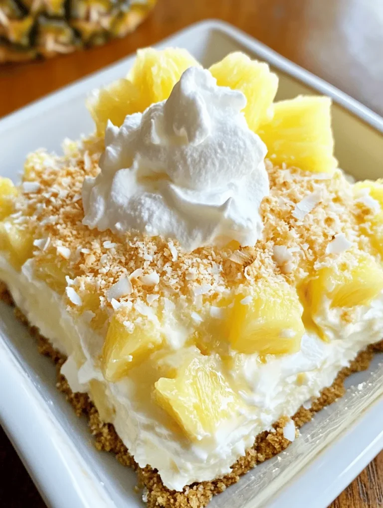 In the world of desserts, few things can compete with the allure of a no-bake treat. With their simplicity and ease of preparation, no-bake desserts have surged in popularity, particularly during the warmer months when turning on the oven can feel like a burden. Among these delightful options, tropical flavors reign supreme, bringing a taste of paradise to the plate. One such enticing recipe is the "Tropical Delight: No Bake Pineapple Cream Dessert." This refreshing dessert combines the sweet and tangy taste of pineapple with a rich and creamy texture, making it a perfect choice for any occasion, whether it's a summer barbecue, a birthday celebration, or simply a treat to enjoy after dinner.