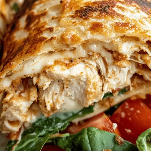 Cheesy Garlic Chicken Wraps stand out for their simplicity and versatility. At their core, these wraps combine cooked chicken, cheese, and garlic, creating a flavor explosion that is both comforting and satisfying. The cultural influence of wraps can be traced across various cuisines, from Middle Eastern shawarmas to Mexican burritos, showcasing the universal appeal of filling ingredients wrapped in a soft, convenient format. This adaptability allows for endless variations, making it easy to incorporate seasonal ingredients or personal preferences.