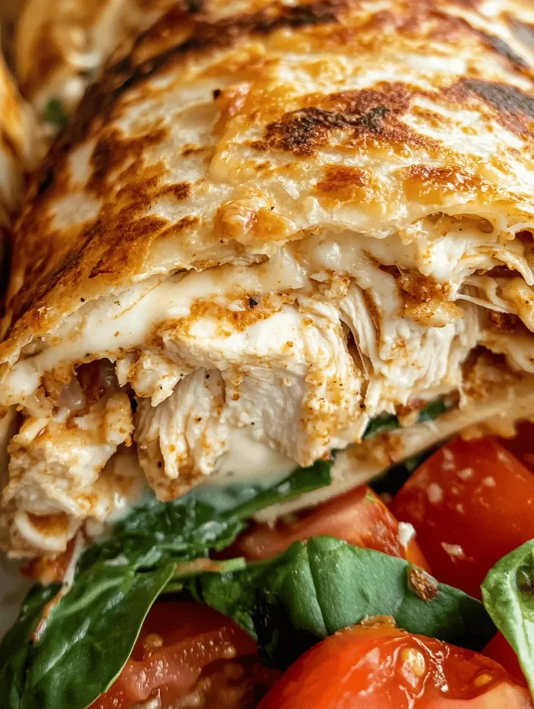 Cheesy Garlic Chicken Wraps stand out for their simplicity and versatility. At their core, these wraps combine cooked chicken, cheese, and garlic, creating a flavor explosion that is both comforting and satisfying. The cultural influence of wraps can be traced across various cuisines, from Middle Eastern shawarmas to Mexican burritos, showcasing the universal appeal of filling ingredients wrapped in a soft, convenient format. This adaptability allows for endless variations, making it easy to incorporate seasonal ingredients or personal preferences.