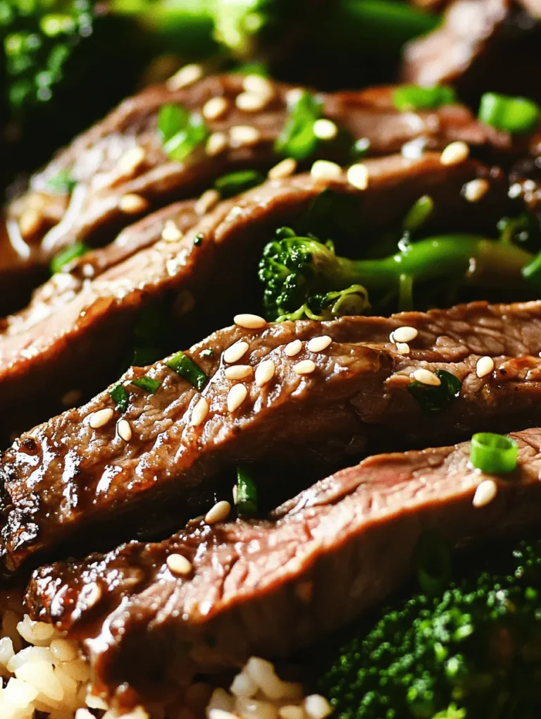 Asian cuisine has captivated the palates of food lovers around the globe, and among its many vibrant offerings, the Sizzling Beef & Broccoli Delight holds a special place. This dish is not just a feast for the taste buds; it is a celebration of flavors, textures, and nutritional benefits. The star of this recipe, flank steak, is known for its tender, savory quality, while fresh broccoli adds a delightful crunch that complements the meat beautifully. This dynamic duo creates a harmonious blend that makes the Sizzling Beef & Broccoli Delight a perfect choice for a weeknight dinner, as it can be prepared in under an hour.