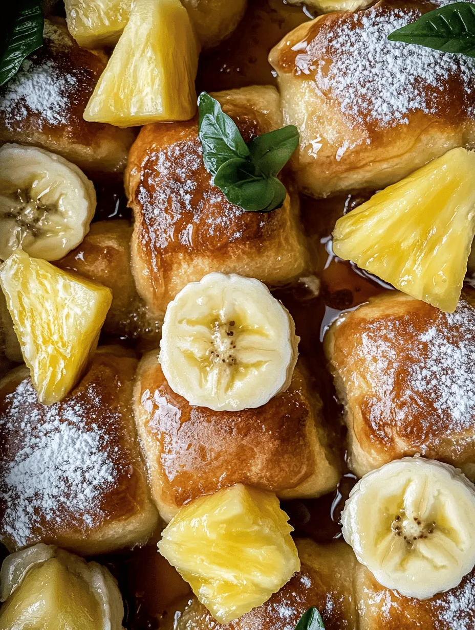 The Aloha Breakfast Delight is not just a meal; it embodies the spirit of Hawaii and the vibrant culinary landscape of the islands. This dish, which combines the sweetness of tropical fruits with the comforting texture of Hawaiian sweet rolls, serves as a loving tribute to the rich flavors and traditions of Hawaiian cuisine. Each bite encapsulates the essence of the islands, making it a delightful way to start your day.
