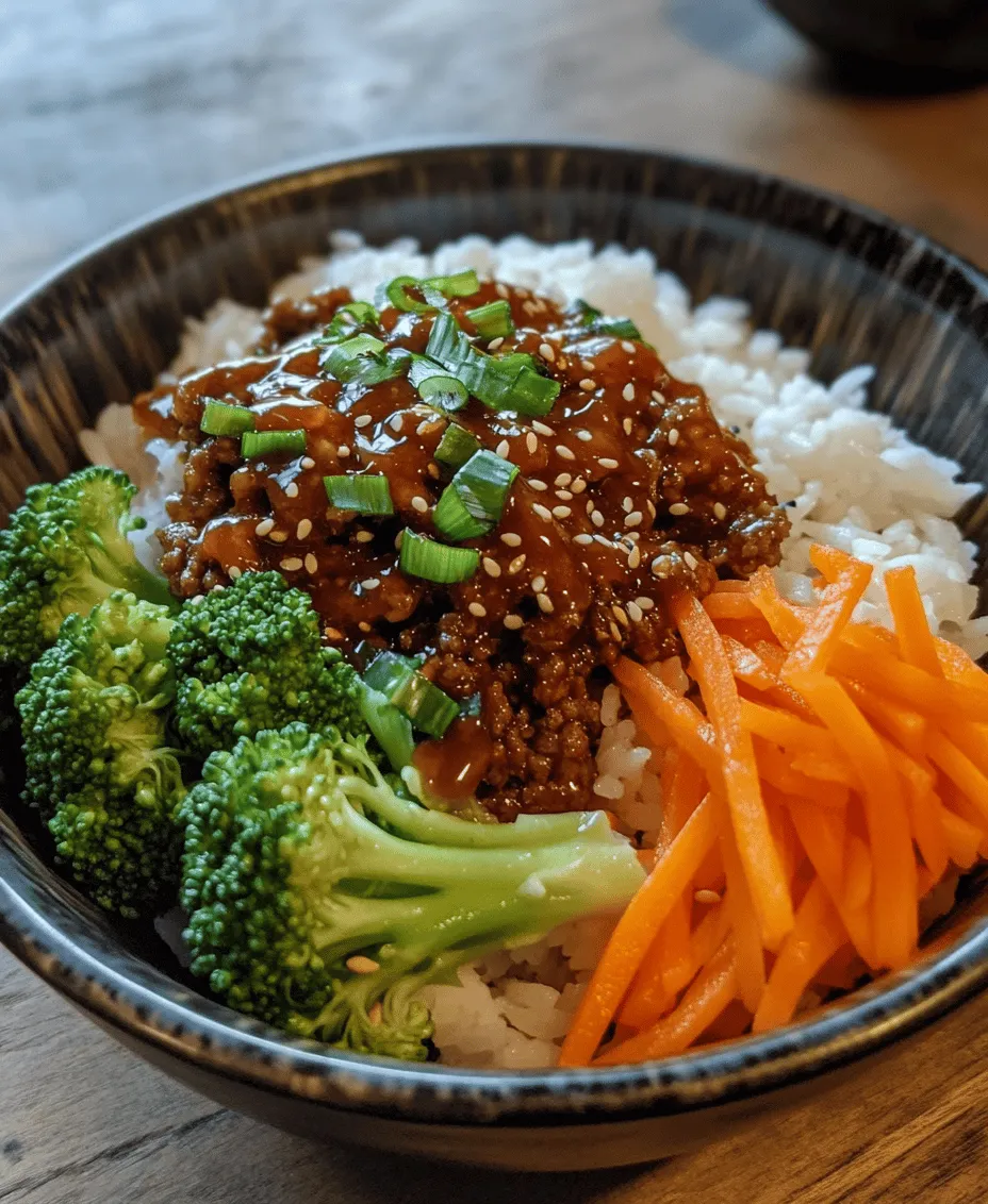 The Savory Korean Ground Beef Bowl is a delightful fusion of flavors that brings the essence of Korean cuisine to your dinner table. This dish captures the heart of Korean cooking with its unique blend of sweet and savory elements, making it a go-to option for busy weeknights. The rich taste of ground beef harmonizes beautifully with a specially crafted sauce, fresh vegetables, and fluffy jasmine rice, creating a meal that is not only satisfying but also versatile. Whether you’re looking to explore new culinary horizons or simply need a quick dinner solution, this bowl is sure to impress.
