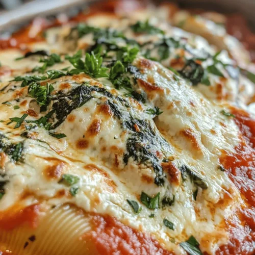 If you're searching for a comforting, satisfying dish that combines both nutrition and indulgence, look no further than spinach and ricotta stuffed shells. This Italian classic features large pasta shells that are generously filled with a rich blend of creamy ricotta cheese and fresh spinach, all topped with a luscious marinara sauce and baked to perfection. The result is a delightful harmony of flavors and textures; the creamy filling contrasts beautifully with the slightly tangy sauce, while the pasta shell provides the perfect vessel to hold this delicious concoction.
