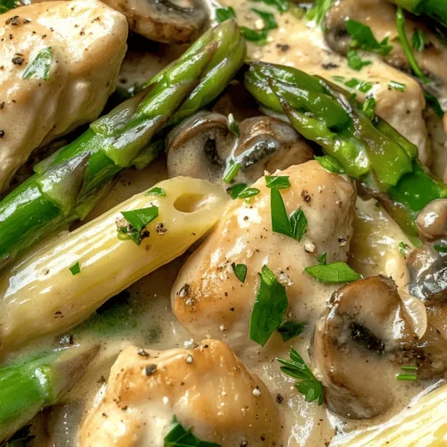 When it comes to weeknight dinners, few meals can rival the satisfaction of a creamy pasta dish. The Creamy Mushroom and Asparagus Chicken Penne is not just a meal; it's a comforting culinary experience that captivates the senses. This dish perfectly balances the velvety texture of a creamy sauce with the fresh crunch of asparagus and the robust flavor of mushrooms, all while being anchored by tender chicken breast.
