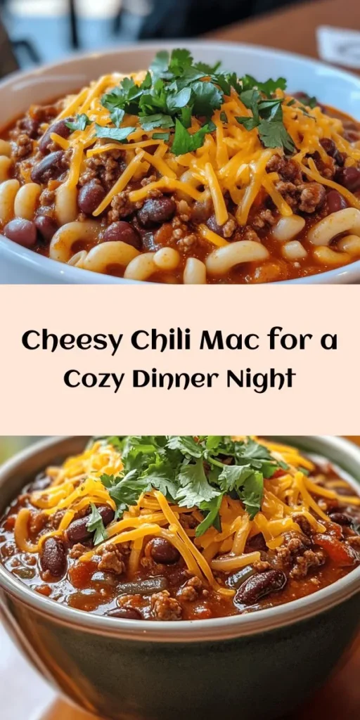 Dive into this Chili Mac Madness for a comforting and flavorful meal that's ready in just 30 minutes! This hearty dish combines ground beef (or turkey), beans, and zesty spices with elbow macaroni, all topped with melted cheddar cheese. Perfect for a family dinner or a cozy night in, it's easy to customize with your favorite toppings like fresh cilantro. Get ready for a deliciously filling bowl of goodness!