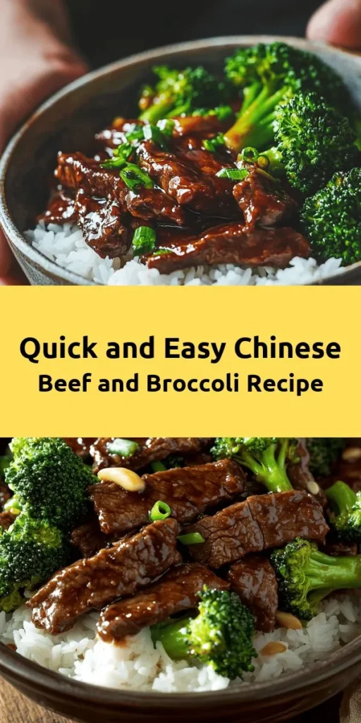 Whip up this delicious Savory Chinese Beef and Broccoli in just 40 minutes! Tender beef flank steak is marinated and stir-fried with fresh broccoli, garlic, and ginger, all tossed in a rich savory sauce of soy and oyster sauce. Perfect for a weeknight dinner, serve it over rice for a complete meal your family will love. Easy, flavorful, and sure to impress, this dish is a must-try for any home cook!