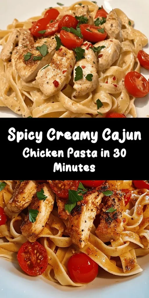 Indulge in this creamy Cajun chicken pasta that’s bursting with flavor and perfect for any night of the week! Featuring tender chicken strips coated in zesty Cajun seasoning, sautéed veggies, and a rich cream sauce, this dish combines comfort and spice beautifully. With just 30 minutes of prep time, serve it with fresh parsley and optional red pepper flakes for that extra kick. Dive into a bowl of deliciousness that the whole family will love! 🍝🌶️