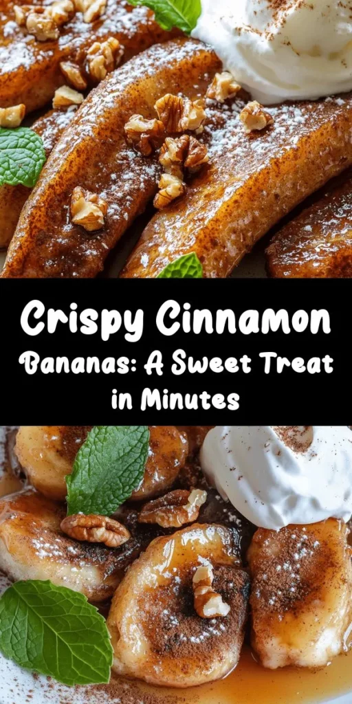 Indulge in the delightful sweetness of pan-fried cinnamon bananas! This quick and easy recipe features ripe bananas caramelized in butter, brown sugar, and cinnamon, creating a warm and luscious treat. Ready in just 15 minutes, it’s the perfect dessert or snack! Garnish with chopped walnuts or pecans for a crunch, and serve with whipped cream or vanilla ice cream to elevate the experience. Enjoy a taste of sweet harmony!