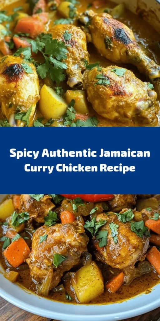 Discover the vibrant flavors of Authentic Jamaican Curry Chicken with this easy recipe! Marinate juicy chicken in a blend of Jamaican curry and allspice, then sauté aromatic onions, garlic, and ginger. Combine with colorful veggies and simmer in rich coconut milk for a comforting dish that's perfect for sharing. Serve it over rice or with roti for a truly delightful meal. Your taste buds will thank you for this spicy Caribbean favorite!