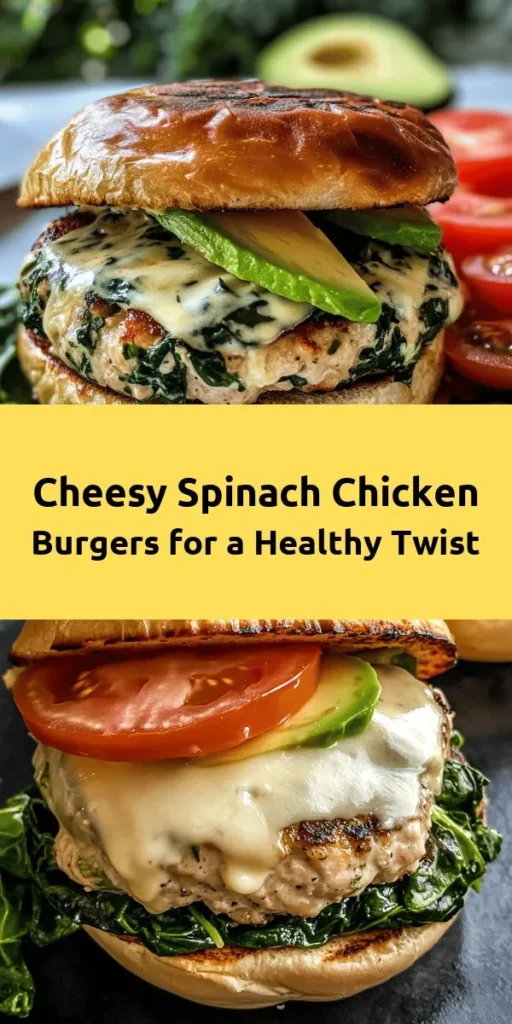 Whip up these delicious White Cheddar and Spinach Chicken Burgers for a tasty twist on your classic burger! Made with ground chicken, fresh spinach, and creamy white cheddar, these juicy patties are packed with flavor and nutrition. Simple to prepare, they take just 30 minutes from start to finish. Perfect for a weeknight dinner or weekend BBQ, pair with whole grain buns and your favorite toppings for a meal everyone will love! Enjoy with sweet potato fries or a salad for a complete dish.