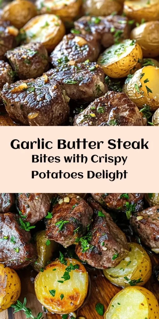 Indulge in the deliciousness of Sizzling Garlic Butter Steak Bites & Potatoes! This simple yet mouthwatering recipe combines tender sirloin steak, perfectly browned baby potatoes, and a rich garlic butter sauce that's packed with flavor. Ready in just 40 minutes, it’s perfect for a weeknight dinner or special occasion. Plus, it's easy to prepare and sure to impress! Get ready to delight your taste buds with every bite.