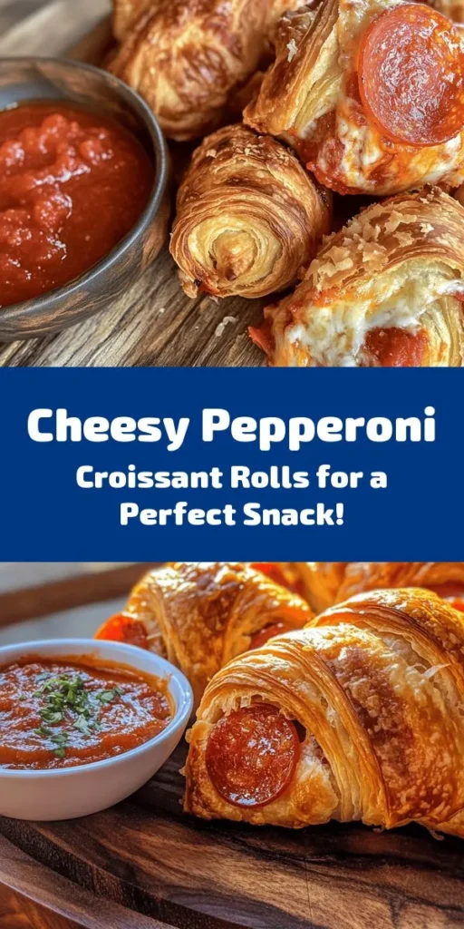Indulge in the delightful flavors of Mozzarella Pepperoni Croissant Rolls! These easy-to-make snacks are perfect for game day or a cozy movie night. With just a few ingredients like crescent roll dough, gooey mozzarella, and spicy pepperoni, you can create golden, flaky bites that are bursting with flavor. Serve them warm with marinara sauce for dipping and watch them disappear in minutes. Enjoy this tasty treat in just 25 minutes!