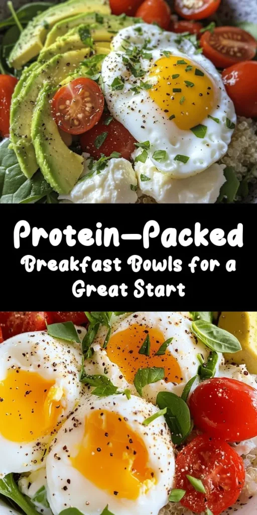 Kickstart your day with these easy high protein breakfast bowls! Packed with nutritious ingredients like quinoa, Greek yogurt, and cottage cheese, this meal is not only filling but also delicious. Top with poached or scrambled eggs, fresh veggies like avocado and cherry tomatoes, and a sprinkle of chia seeds. Perfect for a healthy breakfast or brunch, this recipe is simple to prepare and sure to nourish your body. Give it a try and enjoy a tasty start!