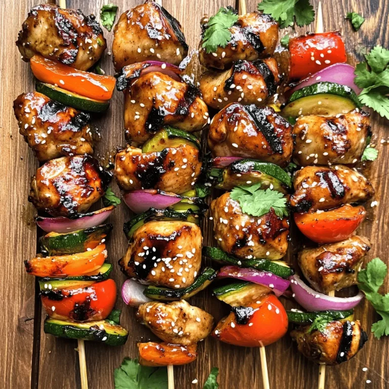 When it comes to making kabobs, the choice of meat is crucial. For our Honey Garlic Asian Chicken Kabobs, boneless chicken thighs are preferred over chicken breasts for several reasons. Firstly, chicken thighs are known for their rich flavor and juiciness, which makes them ideal for grilling. The dark meat retains moisture better than white meat, ensuring that your kabobs are succulent and tender, even after being cooked over high heat. Additionally, the higher fat content in chicken thighs allows for a more robust flavor profile, which beautifully complements our sweet and savory marinade.
