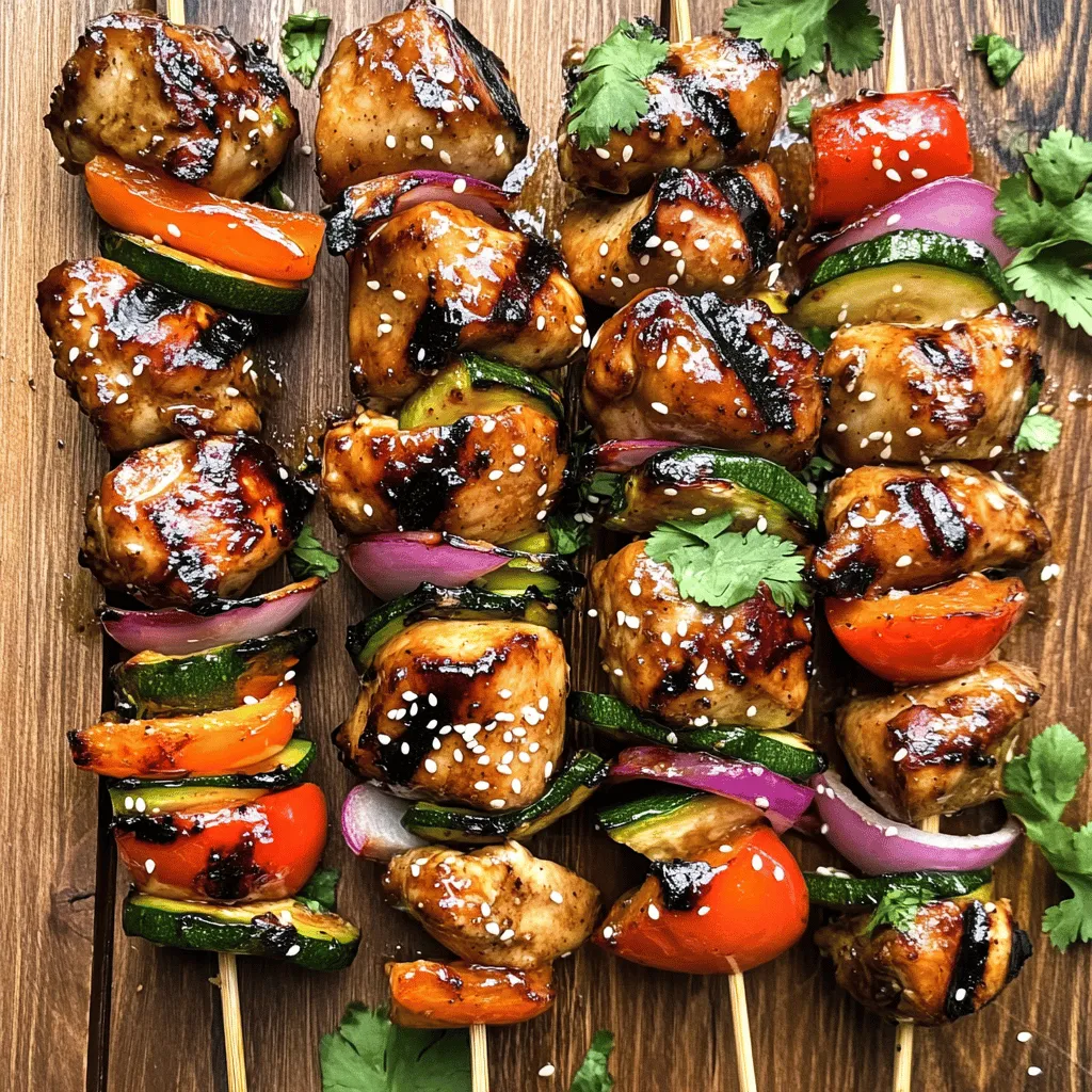 When it comes to making kabobs, the choice of meat is crucial. For our Honey Garlic Asian Chicken Kabobs, boneless chicken thighs are preferred over chicken breasts for several reasons. Firstly, chicken thighs are known for their rich flavor and juiciness, which makes them ideal for grilling. The dark meat retains moisture better than white meat, ensuring that your kabobs are succulent and tender, even after being cooked over high heat. Additionally, the higher fat content in chicken thighs allows for a more robust flavor profile, which beautifully complements our sweet and savory marinade.