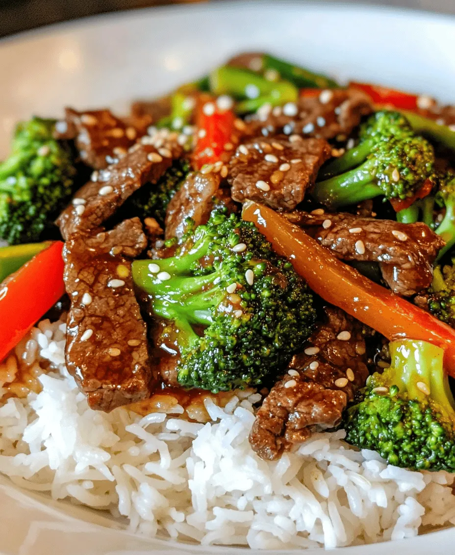 Explore the vibrant flavors of Asian cuisine with this delightful recipe for Savory Chinese Beef and Broccoli Stir-Fry. This dish is an embodiment of the art of stir-frying, showcasing tender beef flank steak paired with fresh broccoli and colorful bell peppers. The quick cooking method preserves the nutritional value of the ingredients while delivering a burst of flavor that is both satisfying and wholesome. Whether you are looking for a quick weeknight dinner or an impressive meal to serve guests, this recipe is not only delicious but also easy to prepare.