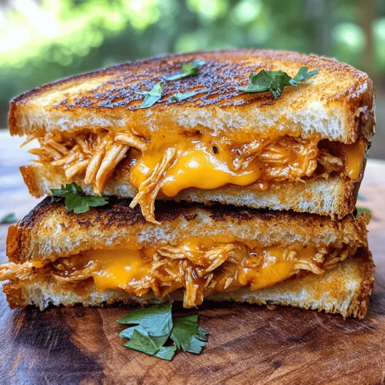 Grilled cheese sandwiches have long held a special place in the hearts and stomachs of comfort food lovers everywhere. This classic dish, known for its crispy, buttery exterior and gooey, melty cheese center, is a go-to for many when seeking solace in a simple yet satisfying meal. However, the BBQ Chicken Grilled Cheese takes this beloved staple to a whole new level by infusing it with the smoky, tangy sweetness of barbecue chicken.