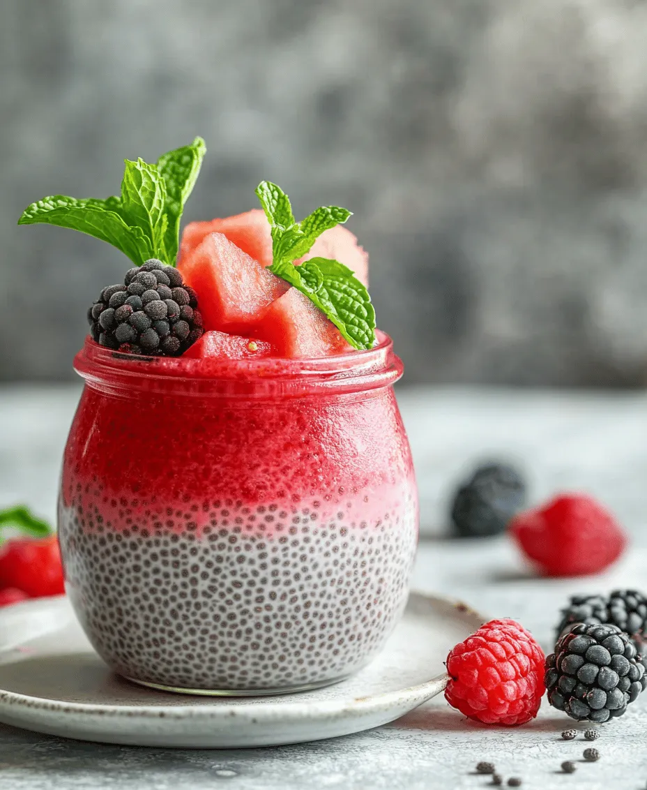 In today's fast-paced world, health-conscious individuals are increasingly seeking nutritious and convenient breakfast options. With an emphasis on wholesome ingredients and vibrant flavors, the trend of healthy breakfasts has taken off, leading to an array of innovative recipes that cater to various dietary preferences. One such delightful creation is the Watermelon Chia Pudding Breakfast Jar—a refreshing, nutrient-packed dish that not only tantalizes the taste buds but also fuels the body for a productive day ahead.