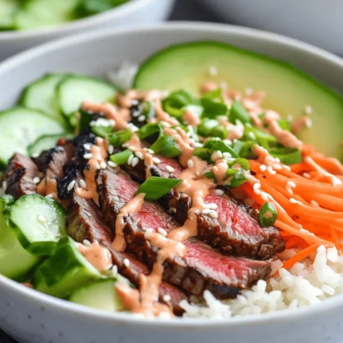Korean BBQ has taken the culinary world by storm, celebrated for its vibrant flavors, interactive dining experiences, and the excitement of grilling your own meats at the table. This style of cooking not only offers a feast for the taste buds but also fosters a sense of community and togetherness, making it a popular choice for family gatherings and social events. One of the standout dishes that encapsulates the essence of Korean BBQ is the Korean BBQ Steak Rice Bowl with Spicy Cream Sauce.