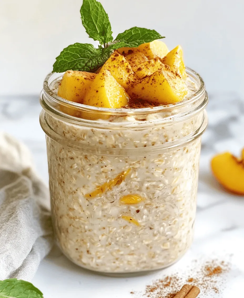 In today’s fast-paced world, finding a nutritious breakfast that doesn't require precious morning minutes can be a challenge. Enter overnight oats: a simple, versatile dish that offers a deliciously satisfying start to your day. Overnight oats are not just a trend; they’re a lifestyle choice that prioritizes health, convenience, and flavor. These delightful oat bowls are prepared the night before, allowing you to wake up to a ready-to-eat breakfast that’s packed with nutrients. Among the myriad of flavors and ingredients you can incorporate, peaches stand out as a seasonal favorite, infusing your oats with natural sweetness and juicy flavor.