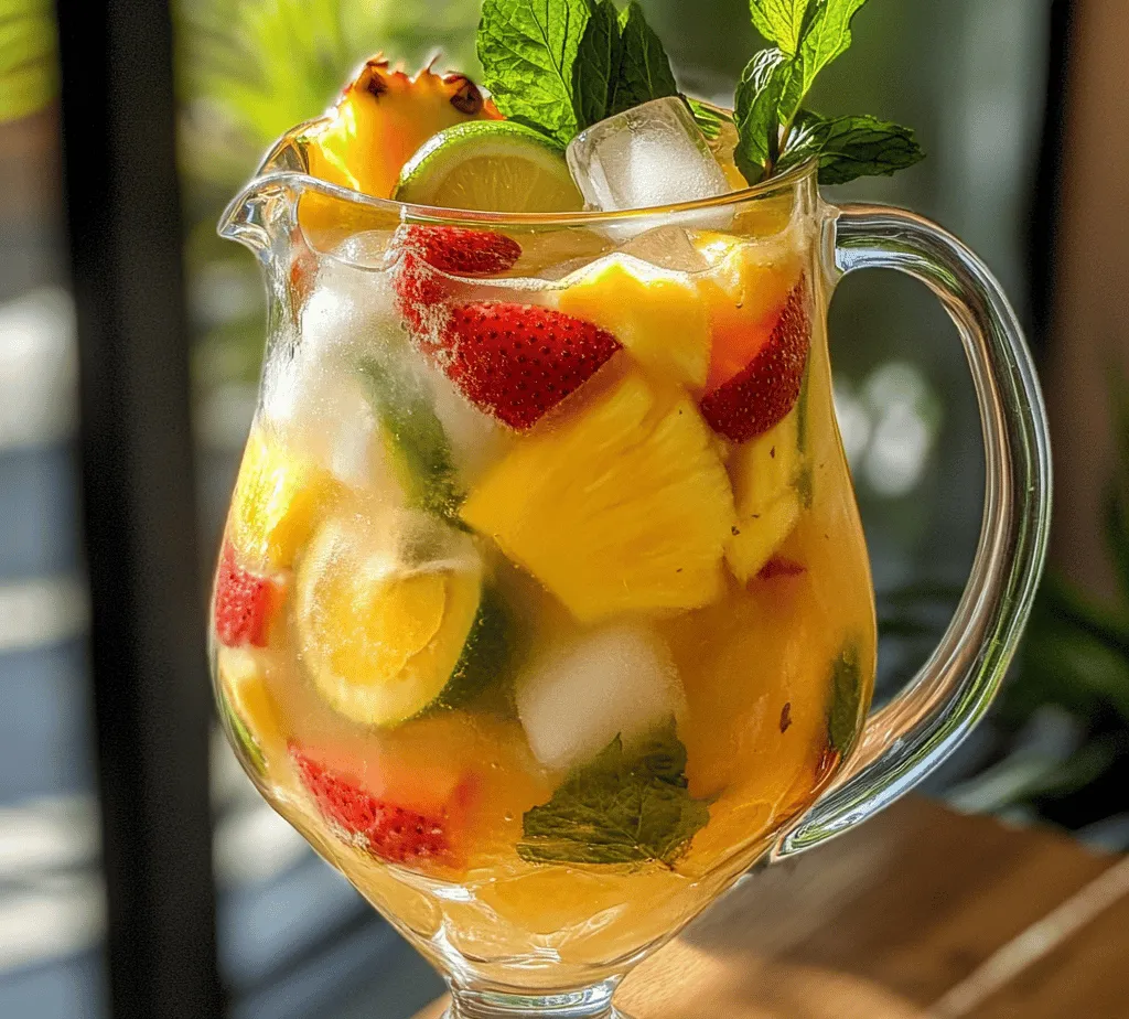 As the sun shines brighter and the days grow longer, there’s nothing quite like a refreshing drink that embodies the spirit of summer. Enter the Tropical Bliss Pina Colada Sangria—a vibrant concoction that marries the rich flavors of white wine with the tropical allure of coconut rum and fresh fruits. This delightful drink is more than just a beverage; it’s an experience that transports your taste buds to sun-soaked beaches and swaying palm trees.