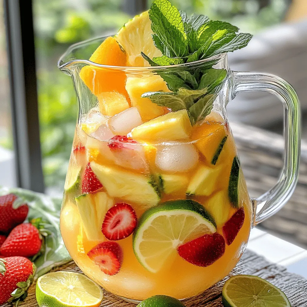 As the sun shines brighter and the days grow longer, there’s nothing quite like a refreshing drink that embodies the spirit of summer. Enter the Tropical Bliss Pina Colada Sangria—a vibrant concoction that marries the rich flavors of white wine with the tropical allure of coconut rum and fresh fruits. This delightful drink is more than just a beverage; it’s an experience that transports your taste buds to sun-soaked beaches and swaying palm trees.