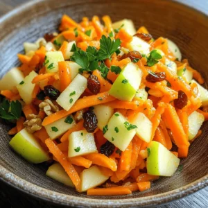 In an era where health-conscious eating has become a priority for many, the Crunchy Carrot Apple Salad Delight stands out as a vibrant and nourishing option. This salad is not only a feast for the eyes with its bright colors but also brimming with nutrients that contribute to overall well-being. Featuring a delightful combination of crisp carrots, juicy apples, and a medley of other wholesome ingredients, this salad is a great way to incorporate fresh produce into your daily meals.