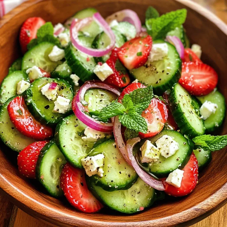 As the sun shines brighter and the temperatures rise, the allure of summer dining beckons us to embrace light, refreshing meals that invigorate the senses. One such delightful dish that embodies the essence of summer is the Refreshing Cucumber Strawberry Salad. This vibrant salad features a harmonious blend of crisp cucumbers and juicy strawberries, creating a perfect balance of flavors that tantalizes the palate. The combination of fresh ingredients not only delights your taste buds but also offers a healthy addition to any meal, making it an ideal choice for summer gatherings, picnics, or simply as a refreshing side dish at home.
