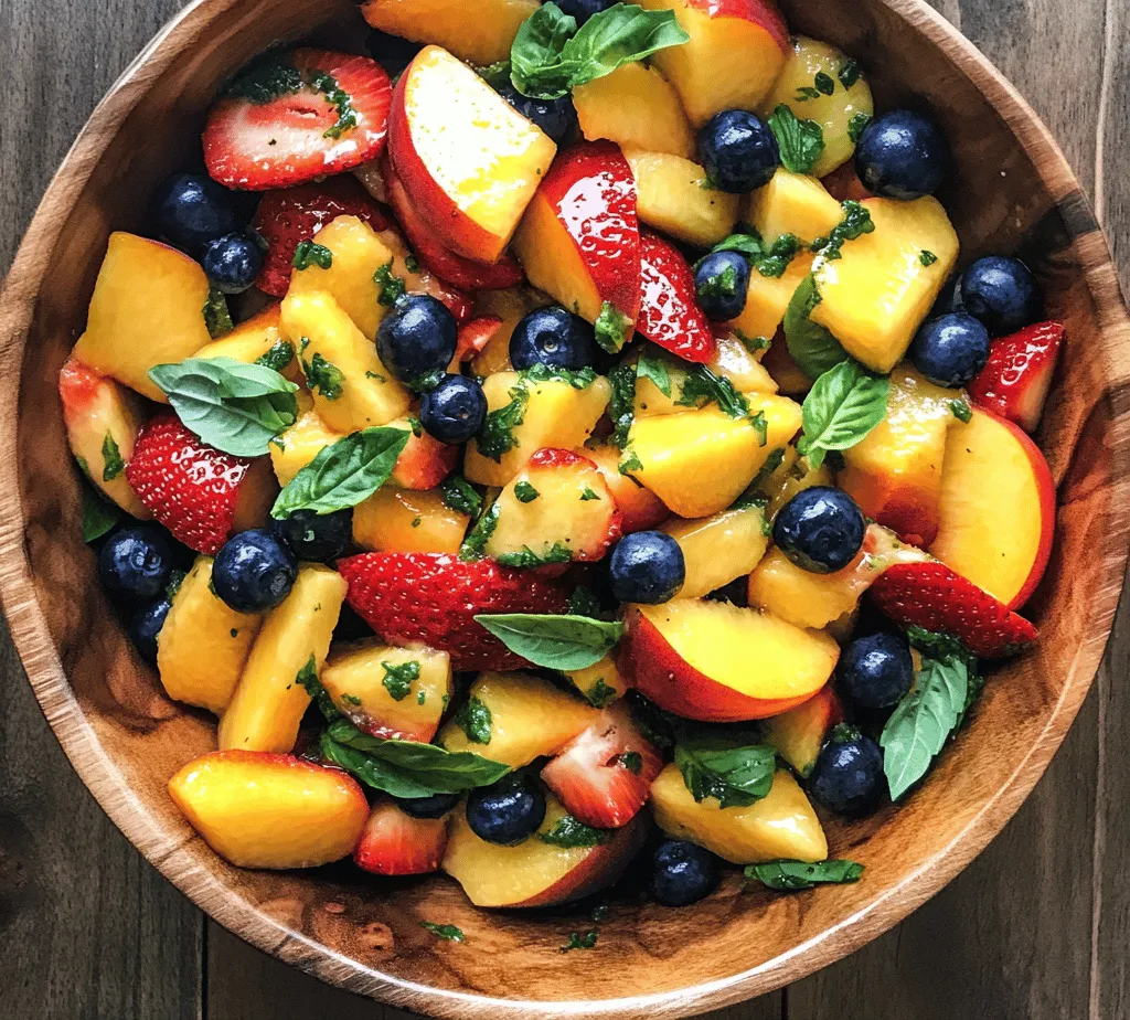 As the sun shines bright and temperatures rise, there's nothing quite as refreshing as a vibrant fruit salad. This dish is a summer staple, celebrated for its ability to combine a variety of flavors and textures, making it the perfect treat for picnics, barbecues, or simply as a quick and healthy snack. In the world of fruit salads, there's one recipe that stands out with its unique blend of sweet, tangy, and herbal notes: the Honey Lime Basil Peach Fruit Salad.