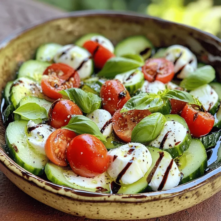 In the world of salads, few combinations are as refreshing and delightful as a Cucumber Caprese Salad. This dish marries the crispness of cucumbers with the creaminess of fresh mozzarella and the sweetness of cherry tomatoes, all enhanced by fragrant basil. The vibrant colors of this salad are not only visually appealing but also indicative of the fresh, wholesome ingredients that make it a go-to dish for many. In this article, we will explore the origins of the Caprese salad, the benefits of its fresh ingredients, and a step-by-step guide to crafting this delightful dish in just ten minutes. Perfect for a light lunch, a side dish, or a summer gathering, this salad is not only easy to prepare but also bursting with flavor.