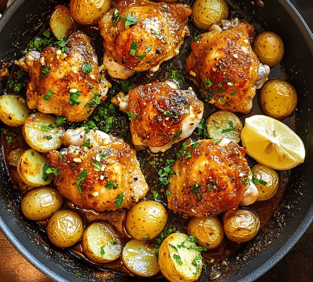 If you’re looking for a dish that encapsulates comfort, flavor, and ease of preparation, look no further than the Sizzling Garlic Butter Chicken & Potatoes Skillet. This mouthwatering recipe combines tender chicken and perfectly cooked baby potatoes, all enveloped in a rich, buttery garlic sauce that will have your taste buds dancing. As the enticing aroma fills your kitchen, you’ll find that this one-pan meal is not only delightful to the senses but also a fantastic solution for busy weeknight dinners or entertaining guests without the hassle of extensive cleanup.