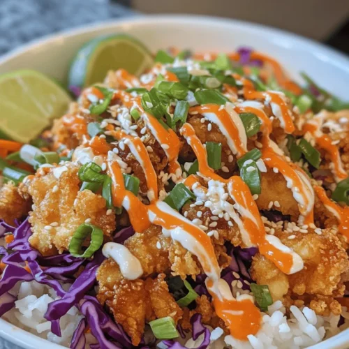 The Bang Bang Chicken Bowl is a delightful fusion dish that has taken the culinary world by storm, particularly in Asian-inspired cuisine. This vibrant dish combines crispy, tender chicken with fluffy jasmine rice, fresh vegetables, and a tantalizing sauce that hits all the right flavor notes. Originating from the blend of Asian flavors and Western culinary practices, the Bang Bang Chicken Bowl is an ideal representation of how diverse ingredients can come together to create a satisfying and visually appealing meal.