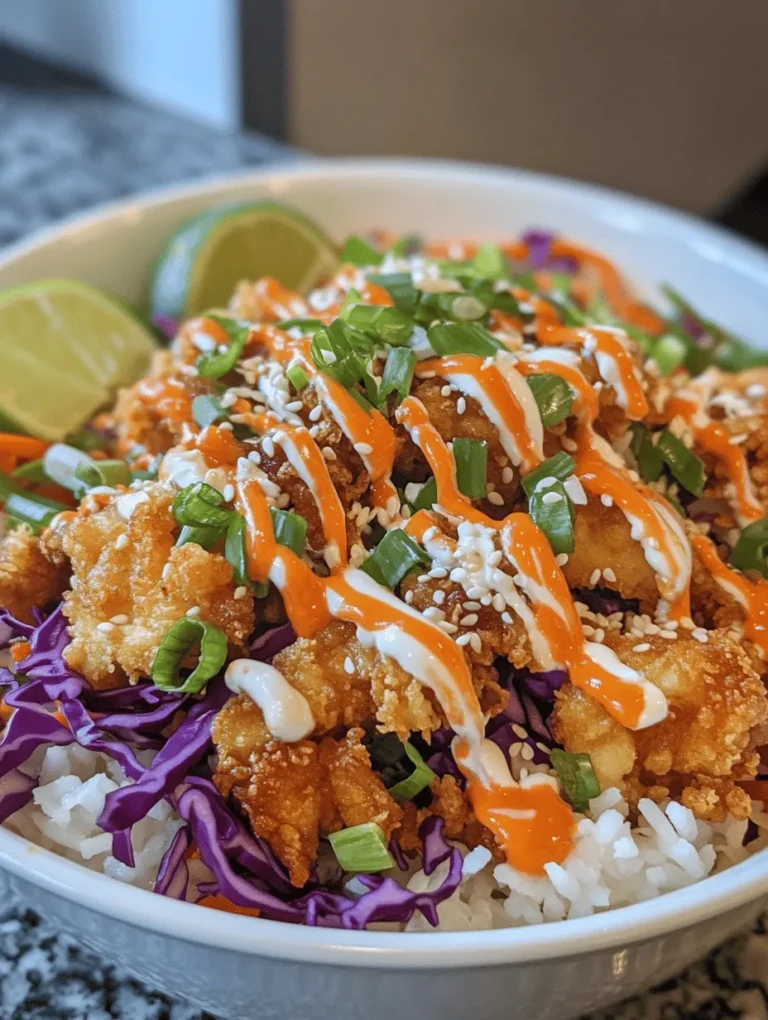 The Bang Bang Chicken Bowl is a delightful fusion dish that has taken the culinary world by storm, particularly in Asian-inspired cuisine. This vibrant dish combines crispy, tender chicken with fluffy jasmine rice, fresh vegetables, and a tantalizing sauce that hits all the right flavor notes. Originating from the blend of Asian flavors and Western culinary practices, the Bang Bang Chicken Bowl is an ideal representation of how diverse ingredients can come together to create a satisfying and visually appealing meal.